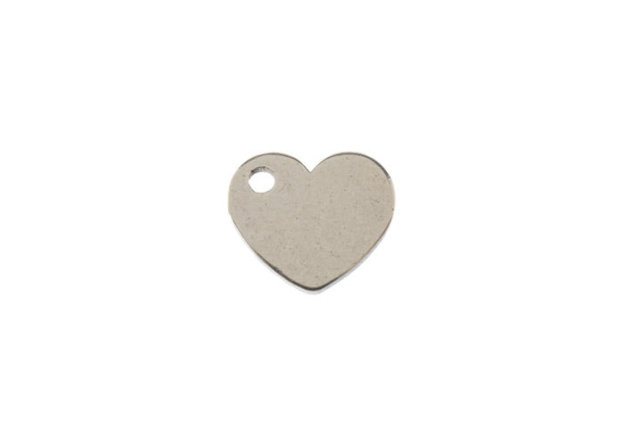 Sweet & Petite Charms 9x9.1mm Heart Silver 6pc