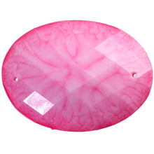 Load image into Gallery viewer, Resin Sew-on Crinkle Stone 10pcs Oval 30x40mm Hot Pink
