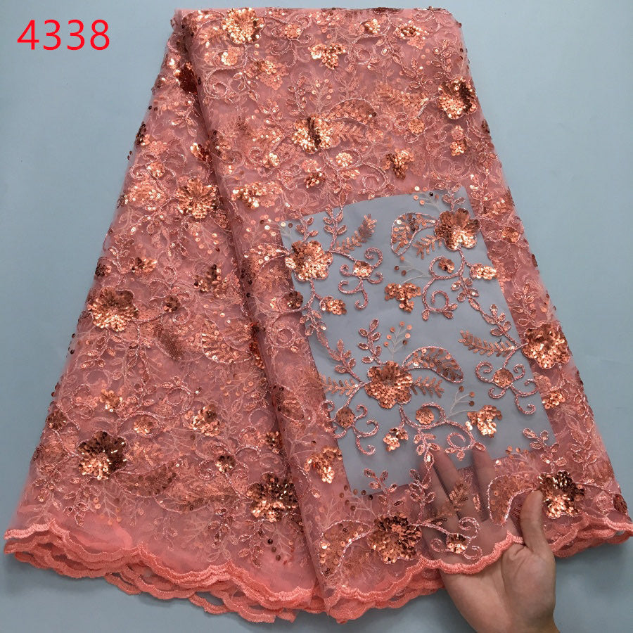 Lace - 4338 - Pearl Pink (PER/YARD)