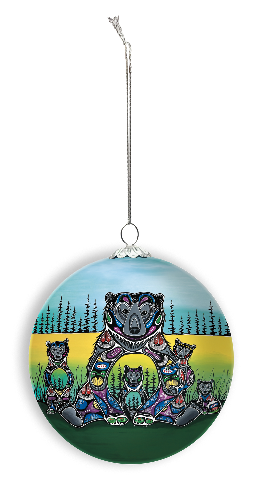 Bear Medicine - Glass Ornament by Jessica Somers