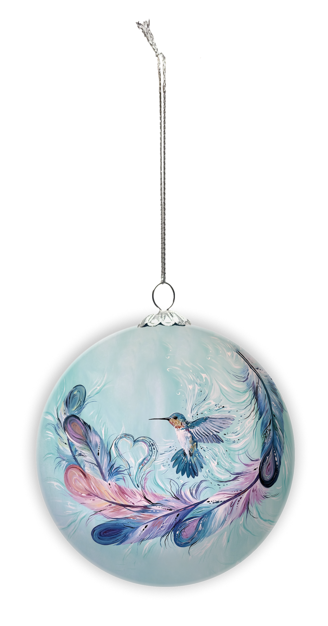 Hummingbird Feathers - Glass Ornament by Carla Joseph