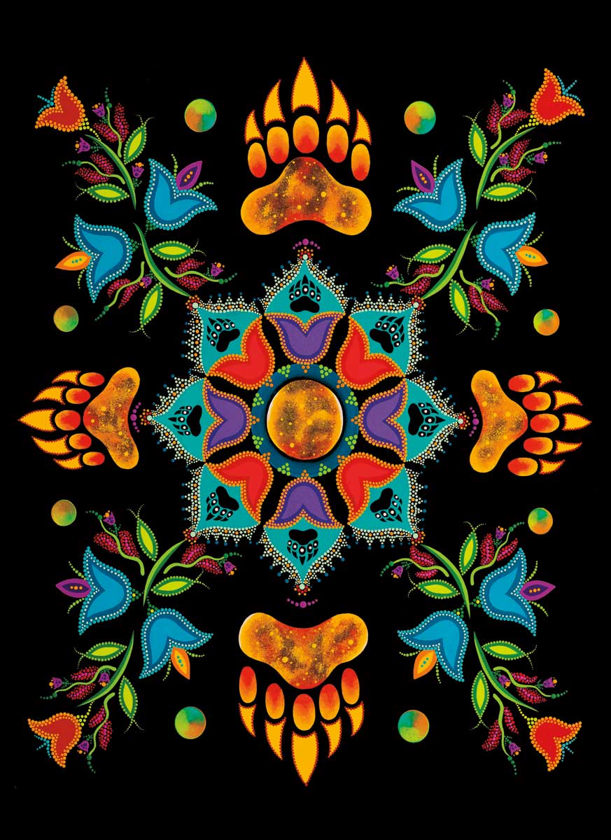 Tea Towel (microfiber) - Revelation by Tracey Metallic