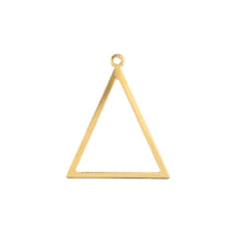 Load image into Gallery viewer, Beadwork Findings - Gold Pendant Triangles 27.5x34.5mm (6pc)
