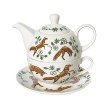 Load image into Gallery viewer, Tea For One Set - Foxes by Storm Angeconeb

