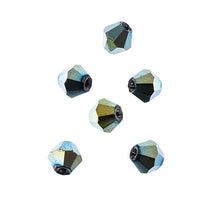 Load image into Gallery viewer, Bicone 2 Strand 7&quot;- 4mm Opaque Green Iris
