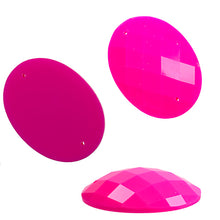 Load image into Gallery viewer, Resin Sew-on Bright Stone 10pc Oval 30x40mm Neon Pink

