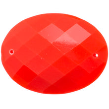 Load image into Gallery viewer, Resin Sew-on Bright Stone 10pc Oval 30x40mm Tangerine
