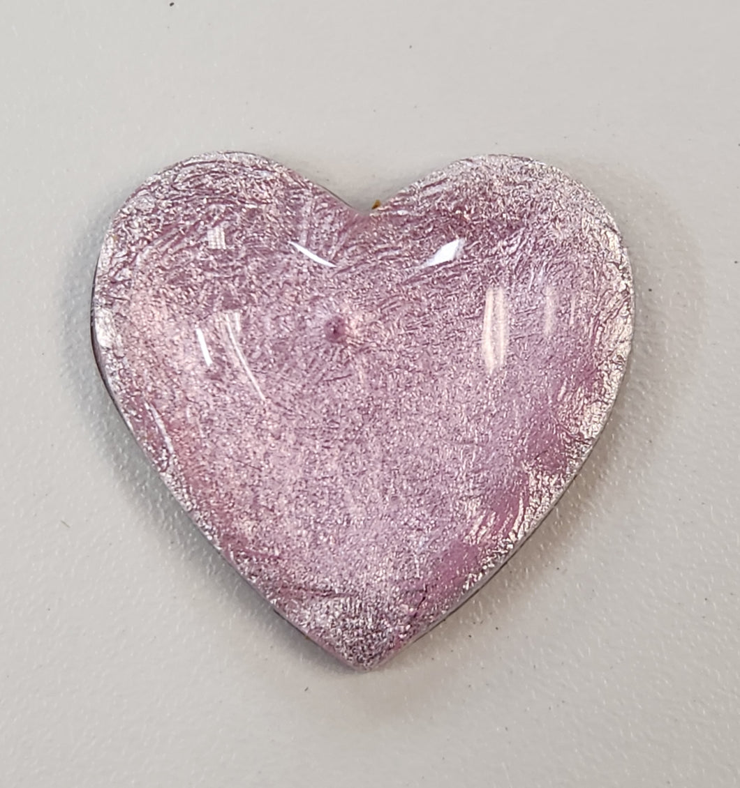 Foil Heart Cab- Light Pink (1 each)