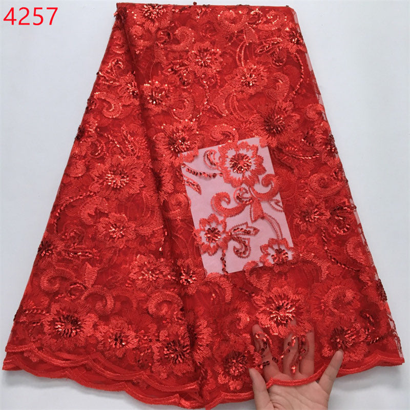 Lace - 4257 - Red (PER/YARD)