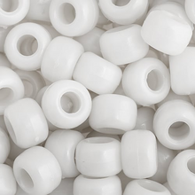 Load image into Gallery viewer, 9mm Crow/Pony Bead: Opaque White Mini Bag
