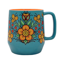 Load image into Gallery viewer, Big Ceramic Mug - Prairie Beadwork by Justine Proulx
