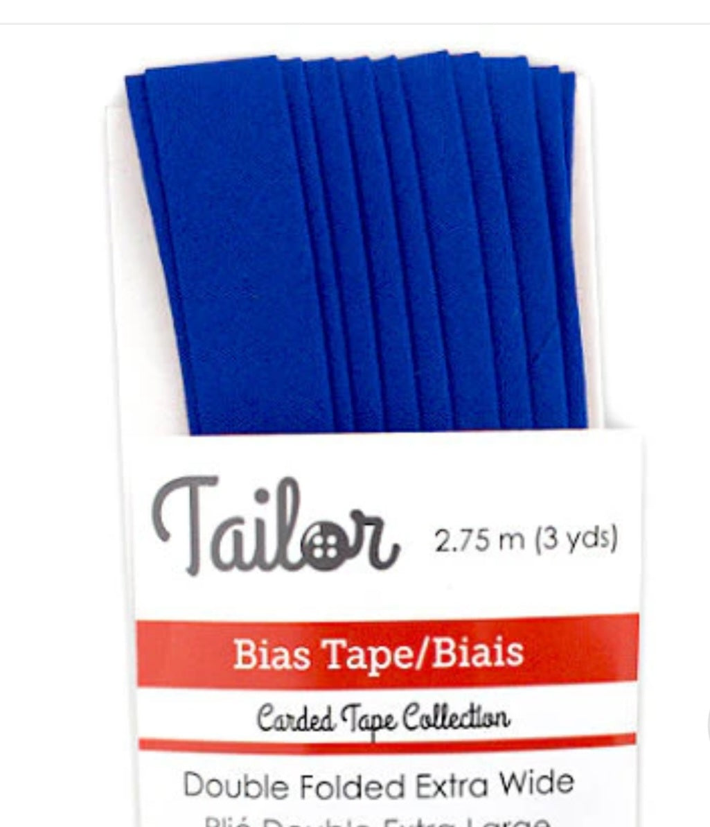 5/8” BIAS TAPE DOUBLE FOLD EXTRA WIDE - Cobalt