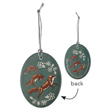 Load image into Gallery viewer, Ceramic Ornament - Foxes (Wagooshna) by Storm Angeconeb
