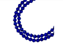 Load image into Gallery viewer, Bicone 2 Strand 7"- 6mm Transparent Dark Sapphire
