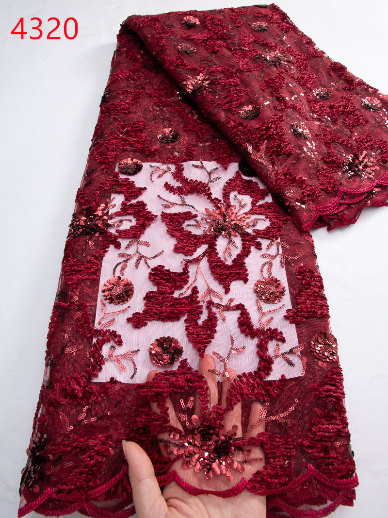 Lace - 4320 - Burgundy (PER/YARD)