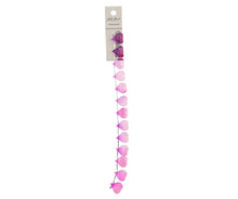 Load image into Gallery viewer, Crystal Lane 7" Bead Strand- Flower - Heart Petal Purple and Pink
