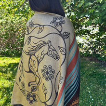 Load image into Gallery viewer, Shawl - Horse (Bebezhigooganzhii) by Storm Angeconeb
