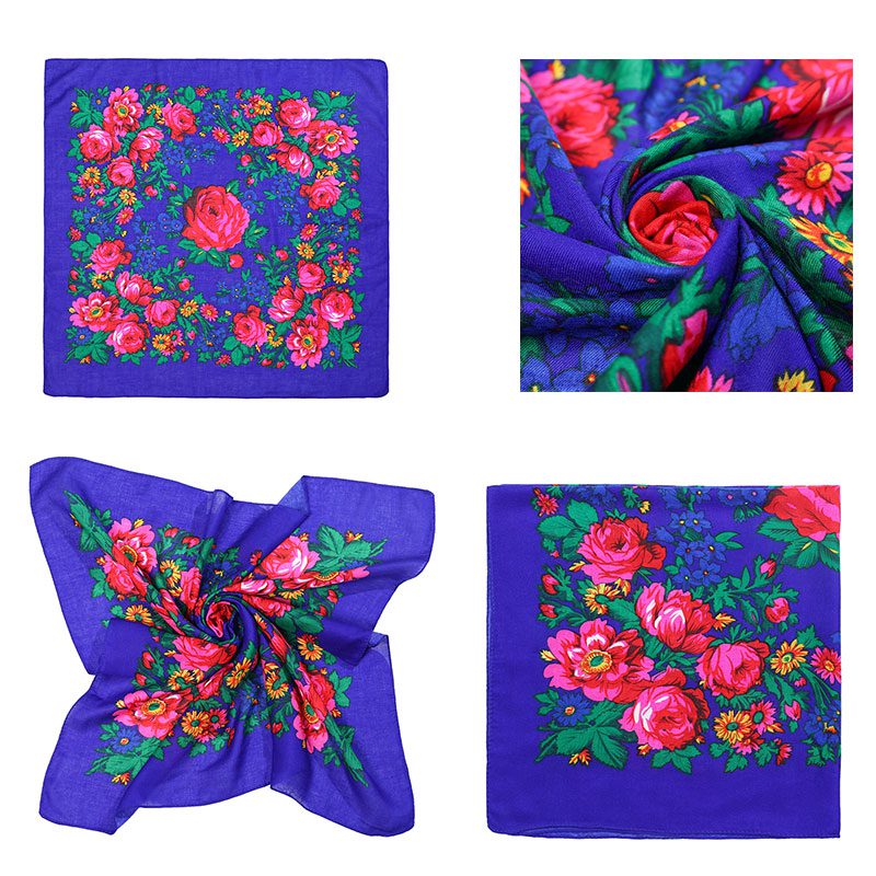 (60x60) Metallic Royal Blue Kokum Scarf