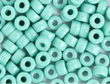 Load image into Gallery viewer, Czech Glass Crowbead 9mm - Opaque Turquoise (20pcs)
