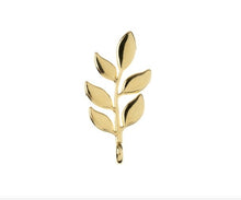 Load image into Gallery viewer, Beadwork Findings - Gold Pendant Branch w/Leaves 11x24mm (6pc)
