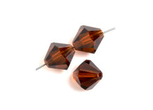 Load image into Gallery viewer, Preciosa Rondelle 6mm Smoke Topaz
