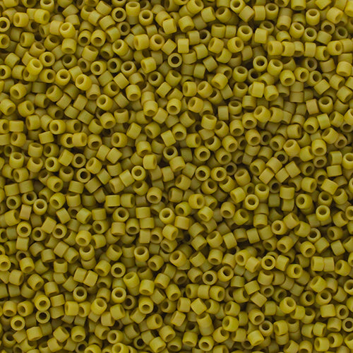 Delica 11/0 Frosted Glazed Pistachio Green Matte