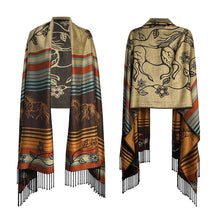 Load image into Gallery viewer, Shawl - Horse (Bebezhigooganzhii) by Storm Angeconeb
