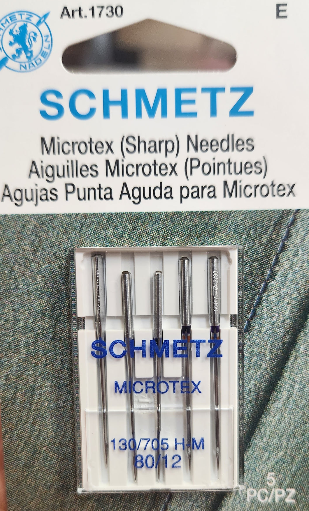 SCHMETZ Microtex (Sharp) Needles 130/705 H-M 80/12