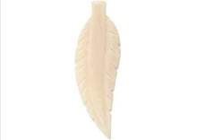 Load image into Gallery viewer, Carved Bone Leaf Pendant - White
