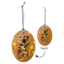Load image into Gallery viewer, Ceramic Ornament - Hummingbird (Nenookaasi) by Storm Angeconeb
