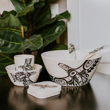 Load image into Gallery viewer, Bamboo Bowl (5") - Soaring Eagle by Corey Bulpitt
