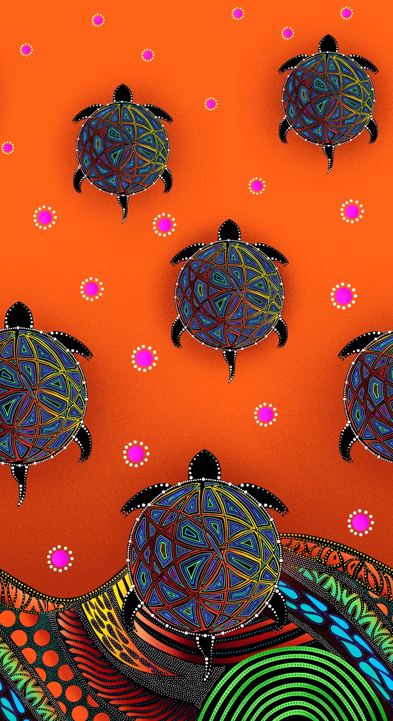BA - 00011M Turtle - Orange