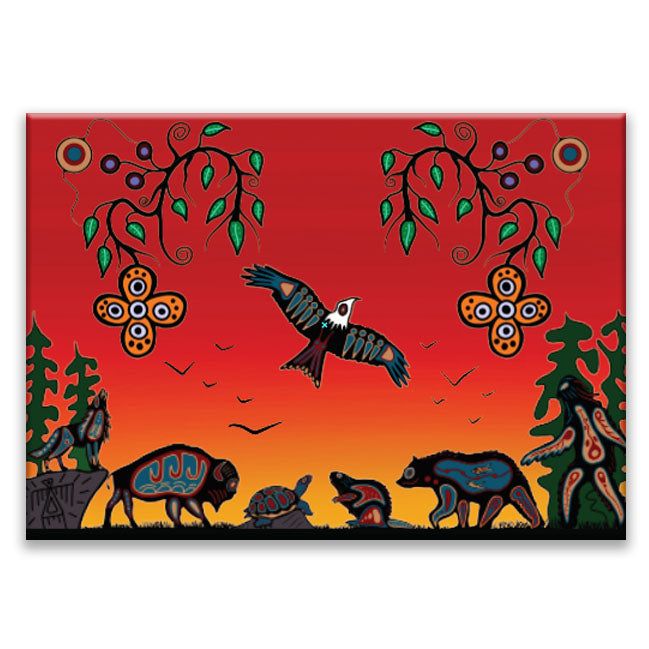 Seven Grandfather Teachings Magnet by Cody Houle