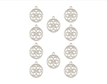 Load image into Gallery viewer, Sweet &amp; Petite Charms 9.1x10.5mm Dreamcatcher Silver 10pcs
