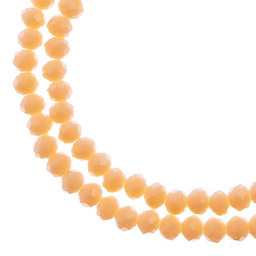 Rondelle 3x4 Opaque Cream
