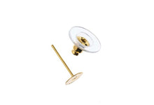 Load image into Gallery viewer, Earring Studs Flat with Backer (Gold)
