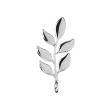 Load image into Gallery viewer, Beadwork Findings - Silver Pendant Branch w/Leaves 11x24mm (6pc)
