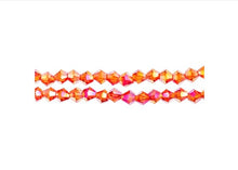 Load image into Gallery viewer, Bicone 2 Strand 7"- 4mm Transparent Red AB
