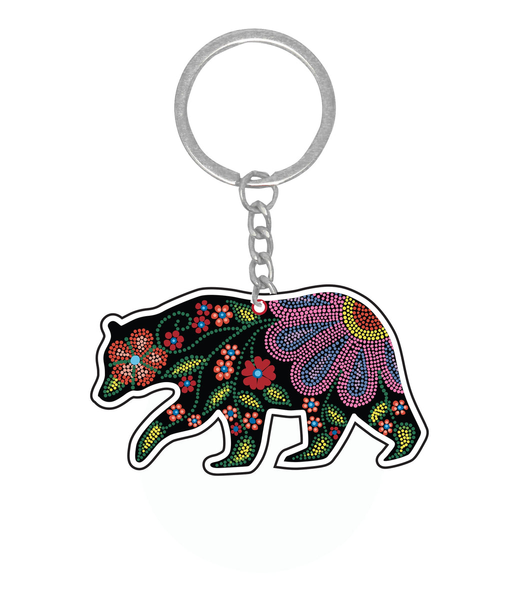 Celestial Bear Metallic Key Chain by Kim McDonough