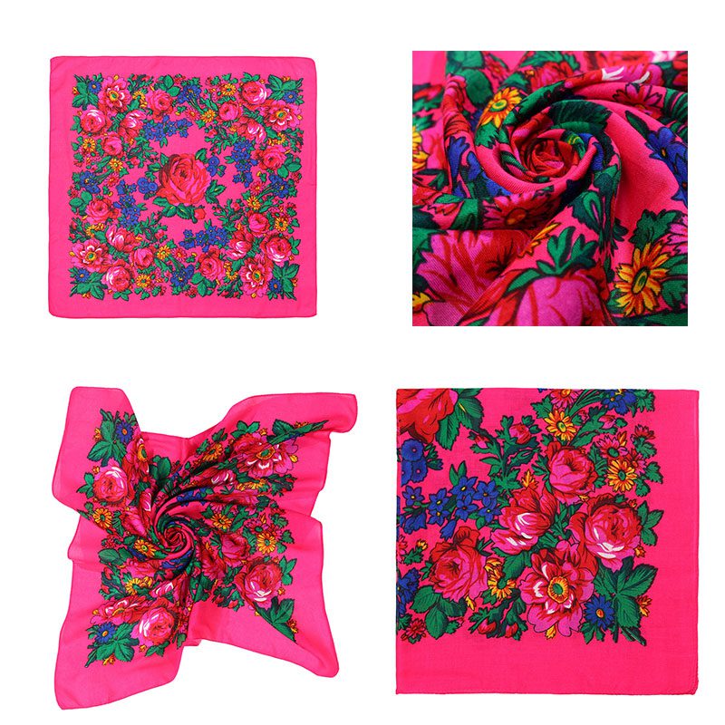 (60x60) Metallic Hot Pink Kokum Scarf