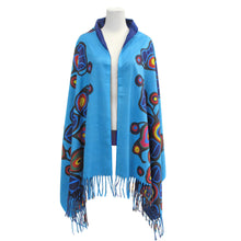 Load image into Gallery viewer, Flowers &amp; Birds Eco-Shawl by Norval Morrisseau
