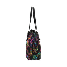 Load image into Gallery viewer, Neon Floral Eagles Leather Tote Bag

