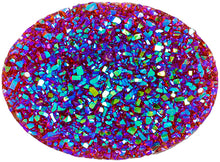 Load image into Gallery viewer, Resin Sew-on Sugar Stone 10pcs Oval 30x40mm Red AB
