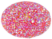 Load image into Gallery viewer, Resin Sew-on Sugar Stone 10pcs Oval 30x40mm Fuchsia AB
