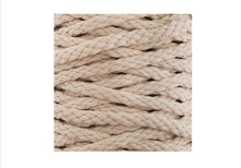 Load image into Gallery viewer, Braided Macrame Cord 6mm 70yds Beige
