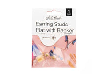 Load image into Gallery viewer, Earring Studs Flat with Backer (Gold)
