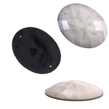 Load image into Gallery viewer, Resin Sew-on Crinkle Stone 10pcs Oval 30x40mm White
