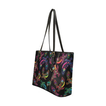 Load image into Gallery viewer, Neon Floral Eagles Leather Tote Bag
