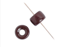 Load image into Gallery viewer, Czech Glass Crowbead 9mm - Opaque Chocolate (20pcs)
