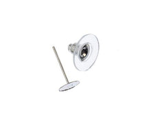 Load image into Gallery viewer, Earring Studs Flat with Backer (Silver)
